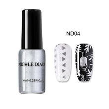 Load image into Gallery viewer, NICOLE DIARY Nail Art Stamping Polish Colorful  Black White Nail Art Plate Printing Polish Varnish Nail Art Decoration
