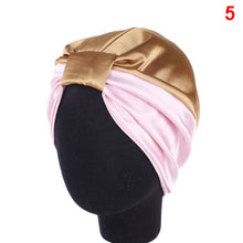 Load image into Gallery viewer, 6 Colors Silk  Salon Bonnet Women Sleep Shower Cap Elastic Hair Care Bonnet Head wrap Hat
