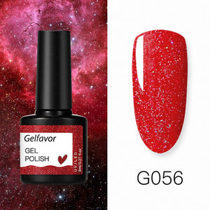 Gelfavor 8ml Gel Nail Polish Glitter For Manicure set nail art Semi platium UV LED Lamp Nail varnishes Base top coat Gel lacquer