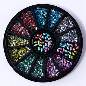 Mixed Color Chameleon Stone Nail Rhinestone Small Irregular Beads  3D Nail Art Decoration In Wheel Accessories